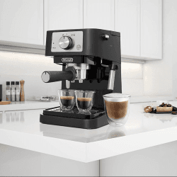 Image showing the Stilosa Manual Coffee Machine, Black product.