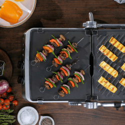 Image showing the The BBQ and Press Grill Sandwich and panini press, Stainless Steel product.