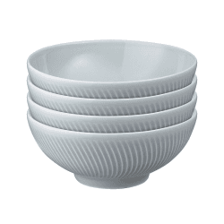 Image showing the Arc Set of 4 Cereal Bowls, D17cm, Grey product.