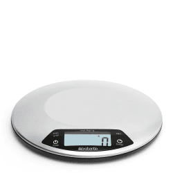 Image showing the Round Digital Kitchen Scales, Matt Steel product.
