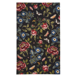 Image showing the Tea Towel Black, Floral, Black product.
