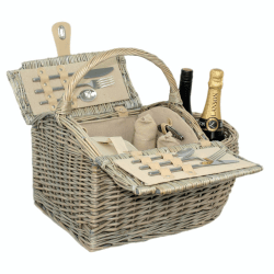 Image showing the 2 Person Boat Hamper, Cream/Beige product.