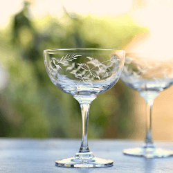 Image showing the Fern Set of 6 champagne glasses, 150ml, crystal product.