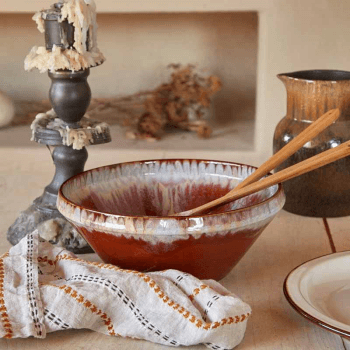 Image showing the Poterie Serving Bowl, D25cm, Caramel Latte product.