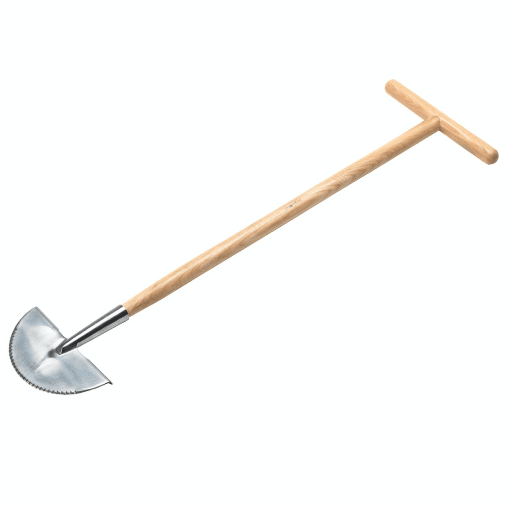Stainless Steel Half Moon Lawn Edger, Silver/Natural