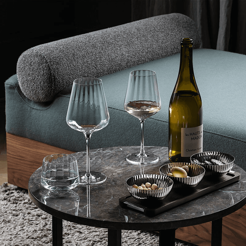 Bernadotte Set of 6 Lead Free Crystal  Red Wine Glasses, 540ml, Clear