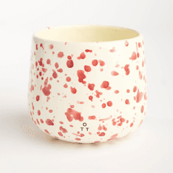 Image showing the Splatter Indoor Planter, D15 x H13cm, Cranberry product.