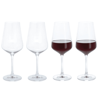Image showing the Cheers Set of 4 Red Wine Glasses, 450ml, Clear product.