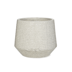 Image showing the Ravello Ridged Pot, D25cm, White product.