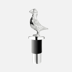 Image showing the Puffin Silver Plated Bottle Stopper, 10 x 4cm, Silver product.