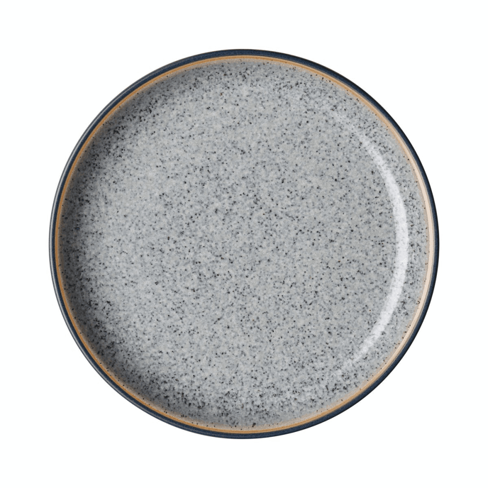Studio Grey Set of 4 coupe side plates, 17cm, Granite