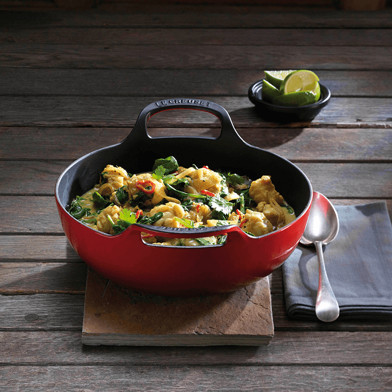 Signature Cast Iron Balti dish, 24cm, Cerise