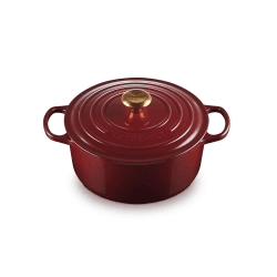 Image showing the Signature Cast Iron Round Casserole, 26cm, Garnet product.
