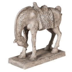 Image showing the Bowing Horse Ornament, H24.5cm, Grey product.