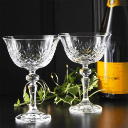 Image showing the Edinburgh Set of 2 Champagne Coupes, 180ml, Clear product.