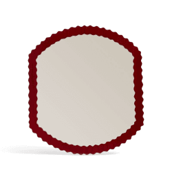 Image showing the Talasa Mirrror, H90cm x W80cm x D9cm, Chinese Red product.