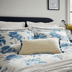 Image showing the Etchings & Roses Double Duvet Cover, China Blue product.