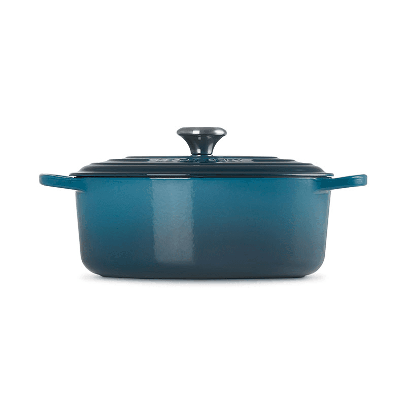Signature Cast Iron Oval casserole, 29cm - 4.7L, deep teal