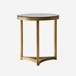 Image showing the Sundance Side table, H55 x D50cm, Antique Brass product.