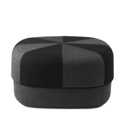 Image showing the Circus Pouf, H35 x D65cm, Black product.