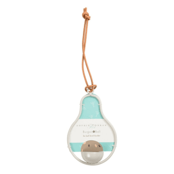 Image showing the Fat Ball Bird Feeder, Pear, White/Blue product.