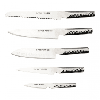 Image showing the Ukon 6 Piece Knife Block Set, Silver product.