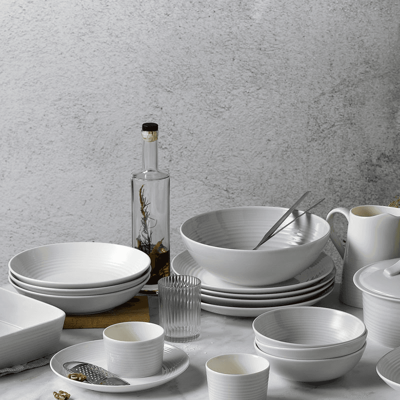 Gordon Ramsay - Maze 12 piece dinner set, Light Grey