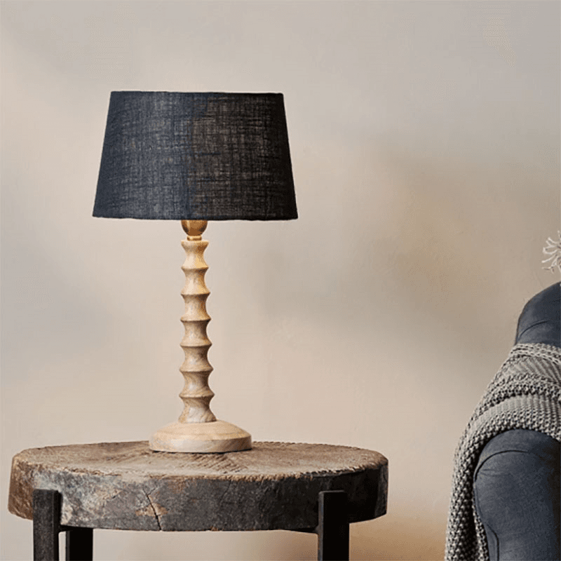 Avisa Mango Wood Table Lamp, Natural