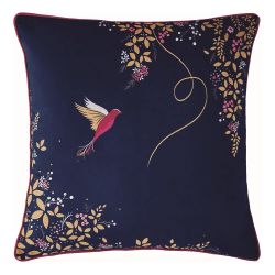 Image showing the Hummingbird Cushion, 50 x 50cm, Navy product.