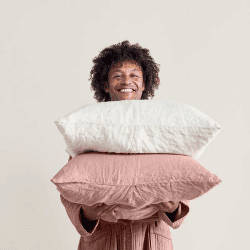 Image showing the Linen Pillowcase Pair, Standard, Clay product.
