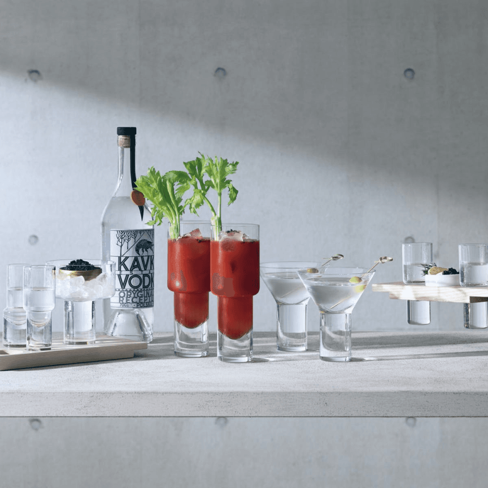 Vodka Set of 2 mixer glasses, 400ml, clear
