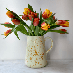 Image showing the Splatter Jug, H14cm, Burnt Orange product.
