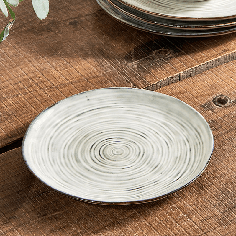 Dhanuk Side Plate, D22cm, Cream