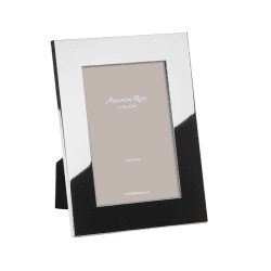 Image showing the Flat Border Photograph frame, 4 x 6", Silver Plate With Velvet Back product.