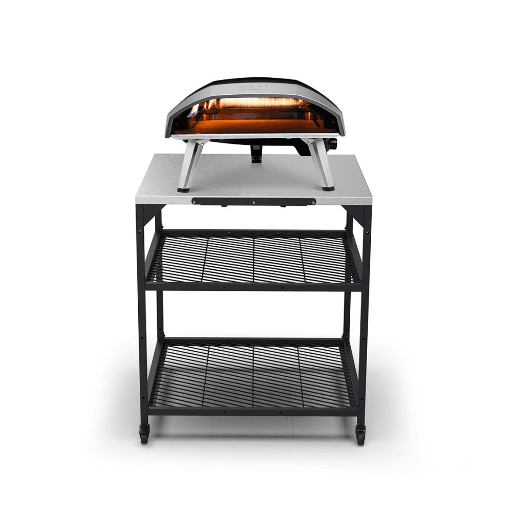 Modular Large Table, Silver/Black
