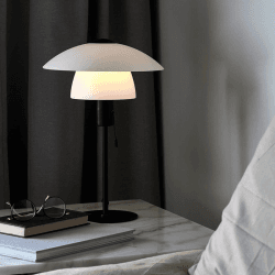 Image showing the Verona Table Lamp, H40cm, Opal White product.