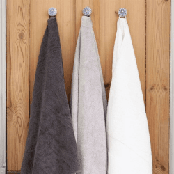 Image showing the Organic 600gsm The Bath Towel, 70 x 140cm, Grey product.