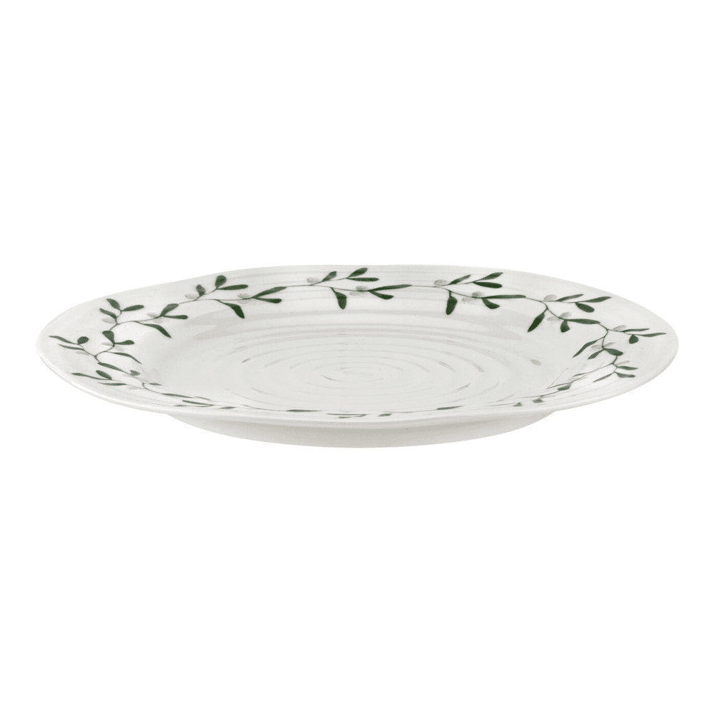 Mistletoe Set of 4 Dinner plates, Dia28cm, white/ green