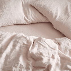 Image showing the Linen Pair of Standard Pillowcases, Rose product.
