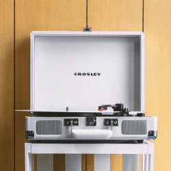 Image showing the Cruiser Deluxe Plus Portable Turntable, White Sand product.