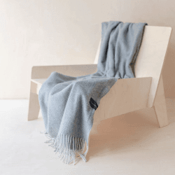 Image showing the Recycled Wool Knee Blanket, 190 x 72cm, Charcoal product.