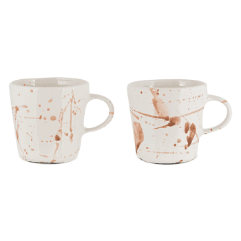 Image showing the Canela Set of 2 Mugs, 300ml, Dusty Terracotta product.