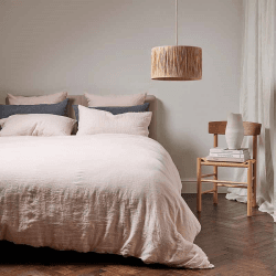 Image showing the Linen Pair of Standard Pillowcases, Rose product.