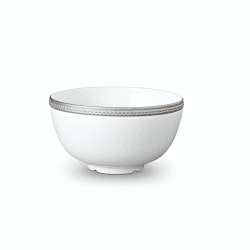 Image showing the Soie Tressee Cereal Bowl, Platinum product.