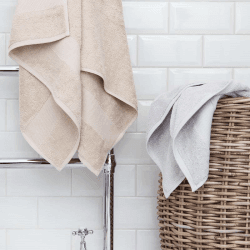Image showing the Organic 600gsm The Bath Sheet, 100 x 160cm, Flax product.
