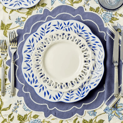 Image showing the Abigail Set of 4 Placemat, D40cm, Blue product.