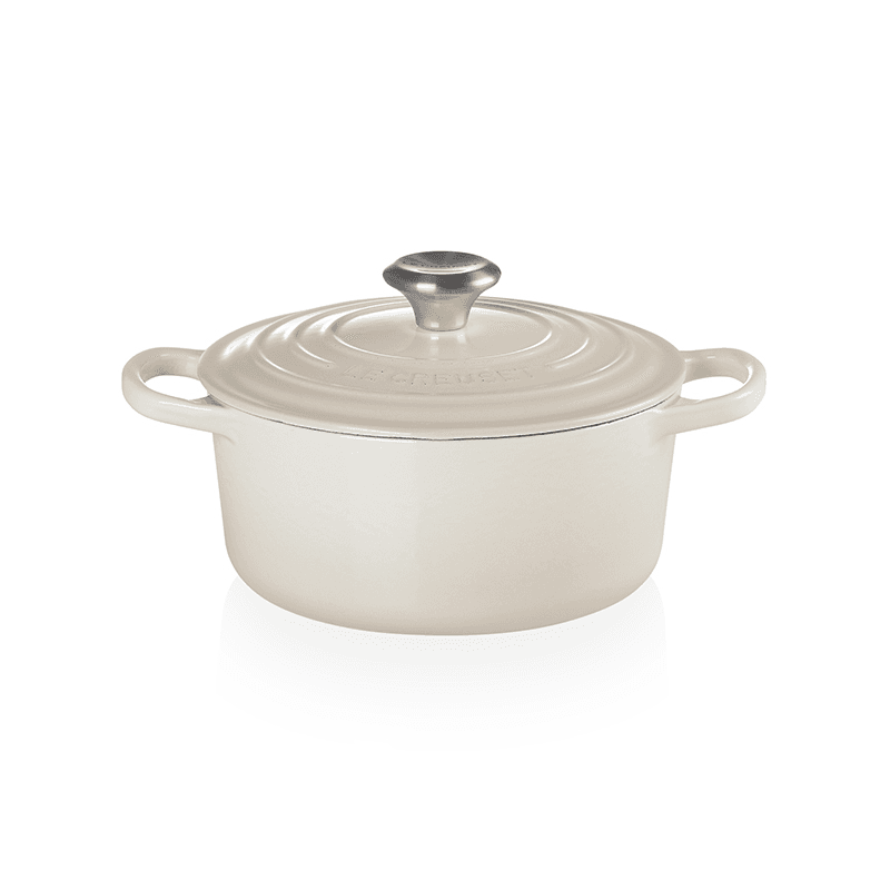 Signature Cast Iron Round Casserole, 26cm, Meringue