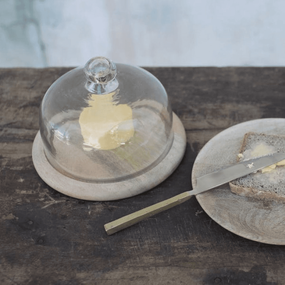 Recycled Bell dome - small, H14 x D19.5cm, Clear Glass