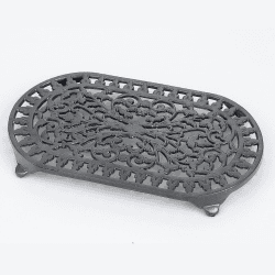 Image showing the Oval Trivet, Cast Iron, Graphite Grey, Large product.