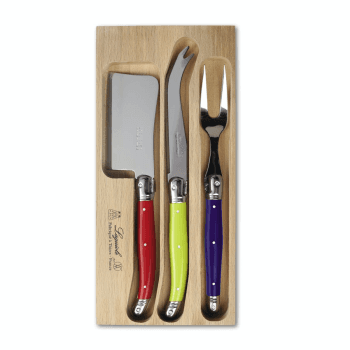 Image showing the Cheese Knife Set, Multicoloured Handle product.